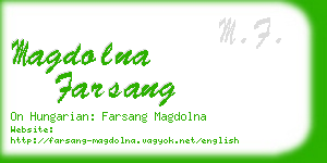 magdolna farsang business card